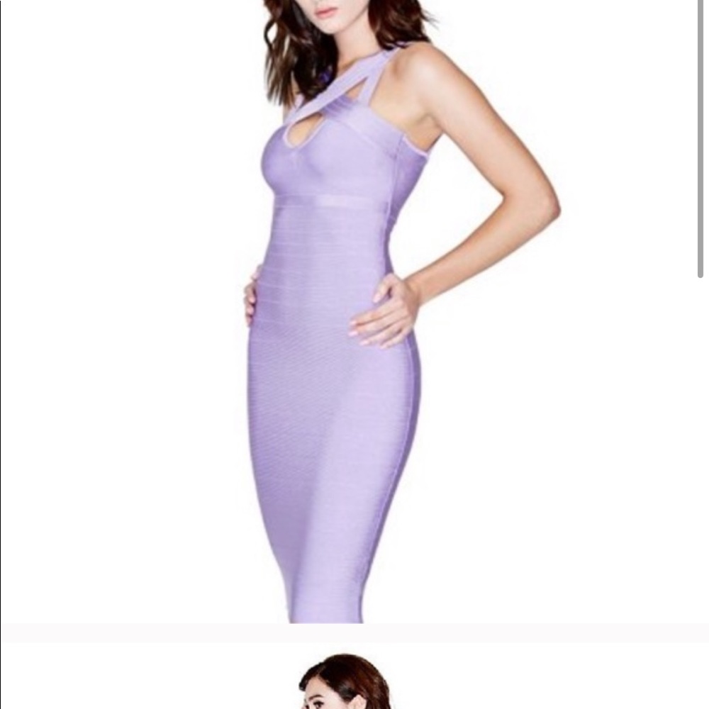 Marciano Light purple lilac bodycon midi dress XS